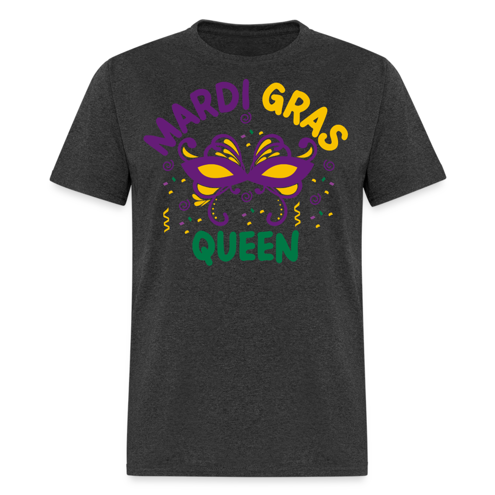 Funny Mardi Gras Shirts For Ladies Mardi Gras Queen T-shirt - heather black