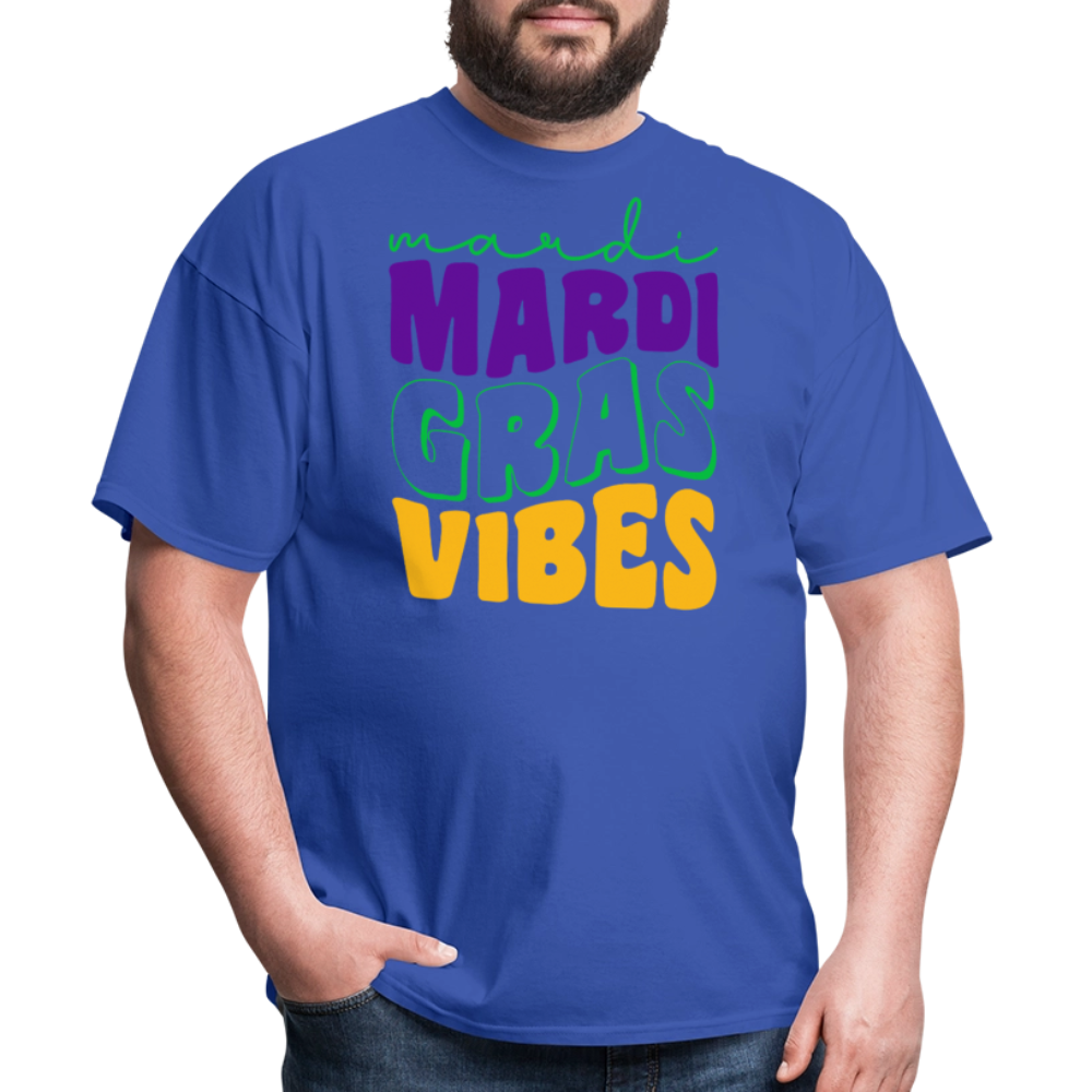 Colorful Mardi Gras Vibes Unisex T-shirt - royal blue