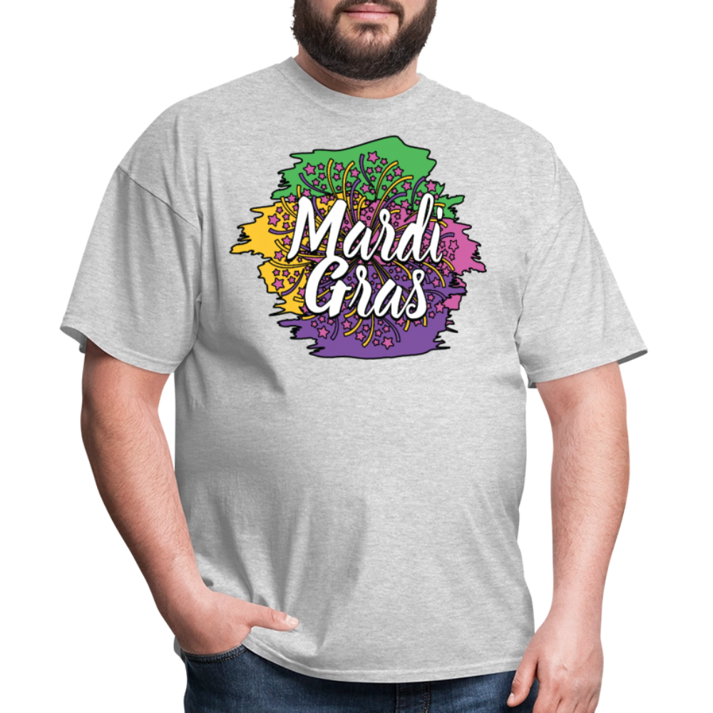 Mardi Gras Graphic Shirt For Men and Women Funny and Trendy Mardi Gras T-Shirt - heather gray