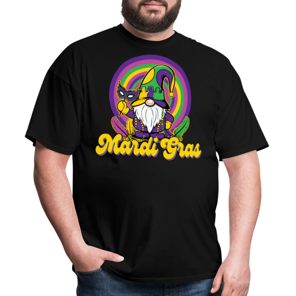 Fat Tuesday Parade Tee Mardi Gras Gnome T-shirt - black