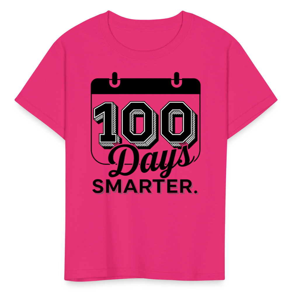 100 Days Smarter Shirt For Students 100th Days Celebration T-shirt - fuchsia