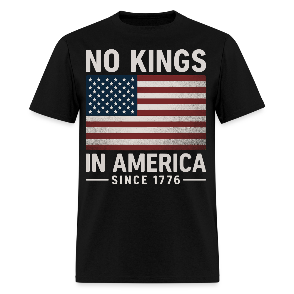 No Kings In America USA Freedom T-Shirt - black