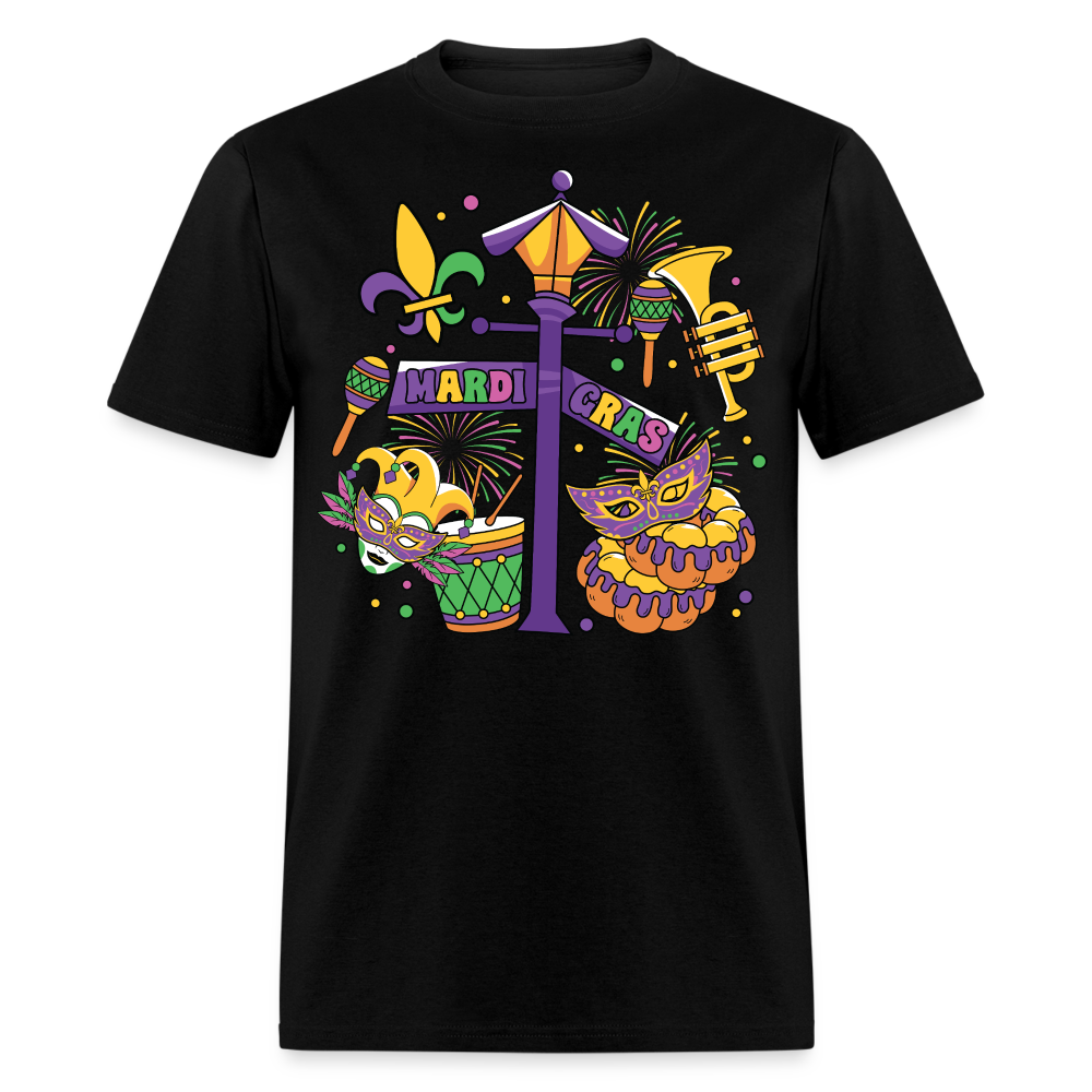 Funny And Festive Mardi Gras Outfit Mardi Gras Party T-Shirt - black