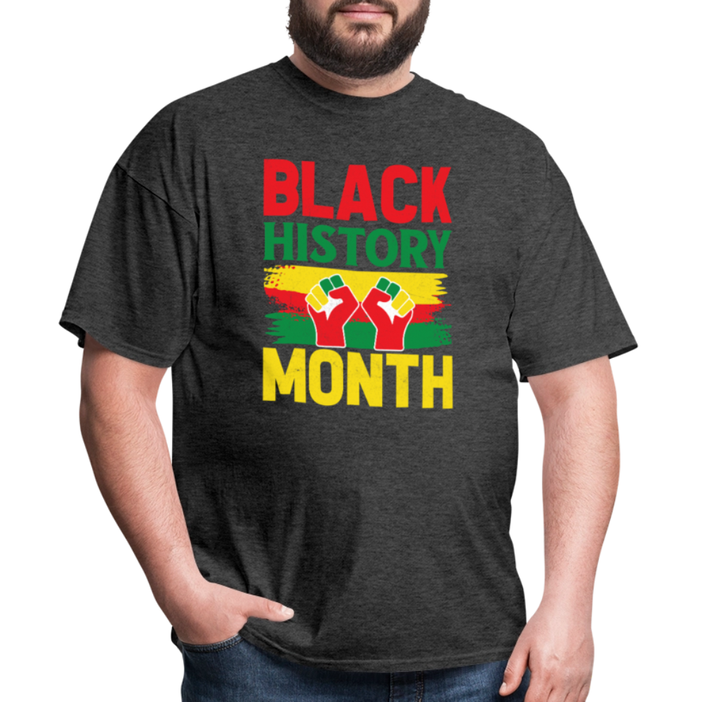 African American Pride Apparel for Black History Month T-Shirt - heather black