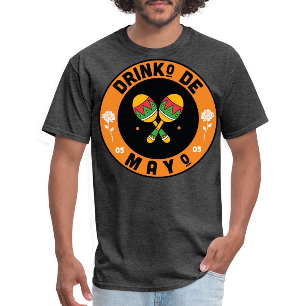 Drinko De Mayo Party Outfit Cinco De Mayo Drinking T-shirt - heather black