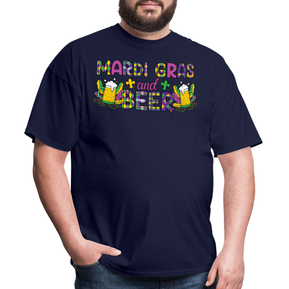 Drinking Team Mardi Gras Beer Party Classic T-shirt - navy