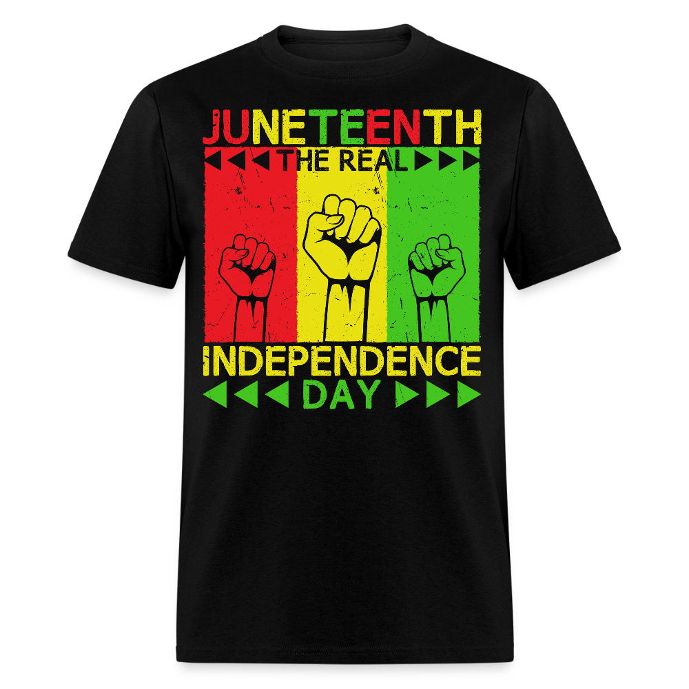 Freedom Fist Juneteenth Black History Empowerment T-shirt - black