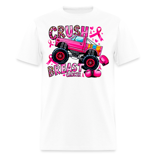 Monster Truck Breast Cancer Support T-Shirt - white
