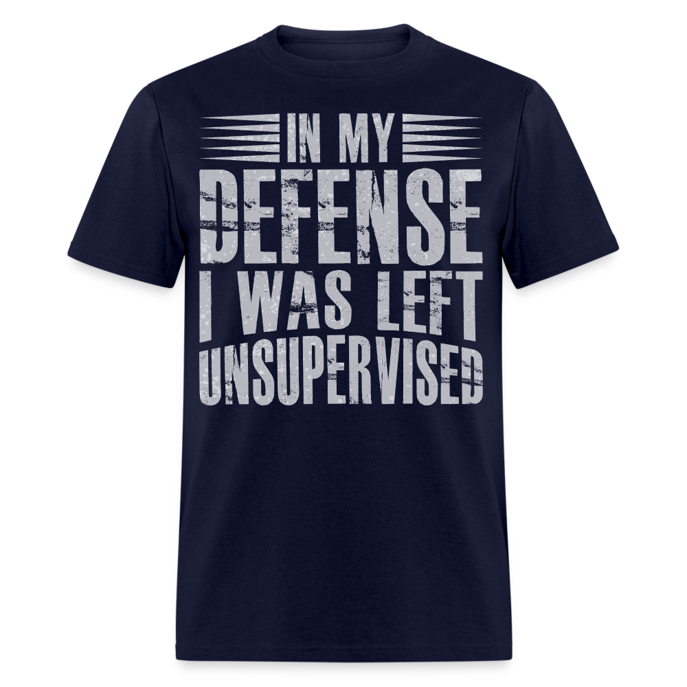 Unique In My Defense Graphic Tees Unisex Classic T-Shirt - navy