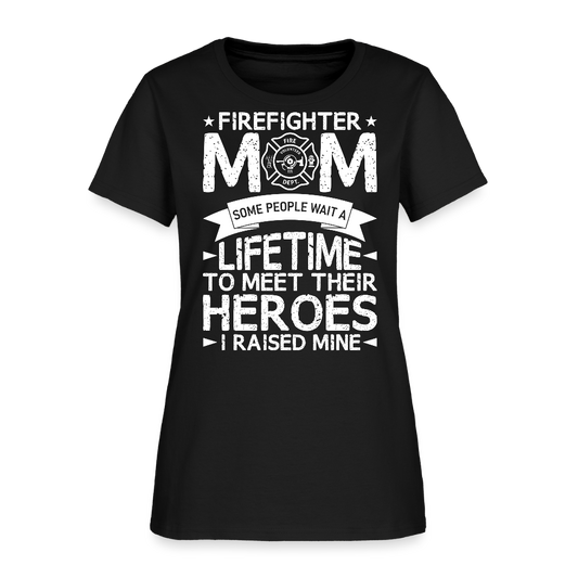 Proud Firefighter Mom Tee For Mother’s Day T-Shirt - black
