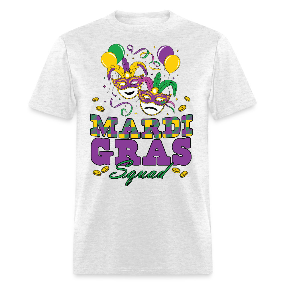 Matching Mardi Gras Squad Shirts For Friends Funny Mardi Gras T-shirt - light heather gray