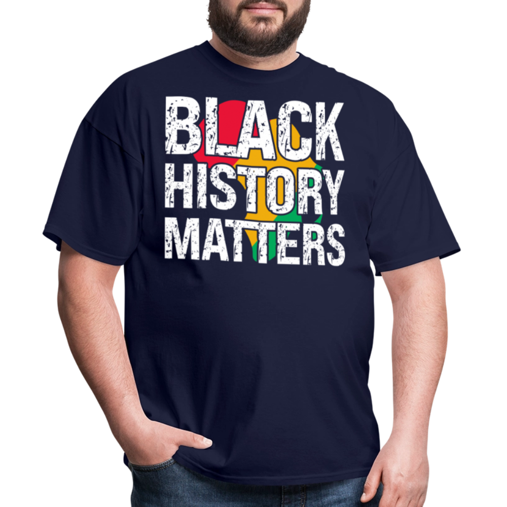 African American Pride Tee Black History Matters Shirt For Men and Women - navy