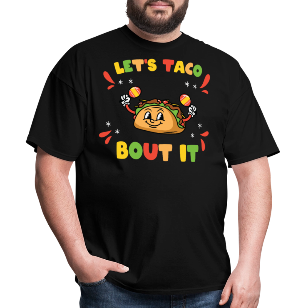 Mexican Food Lovers Tee Let's Taco Bout It T-shirt - black