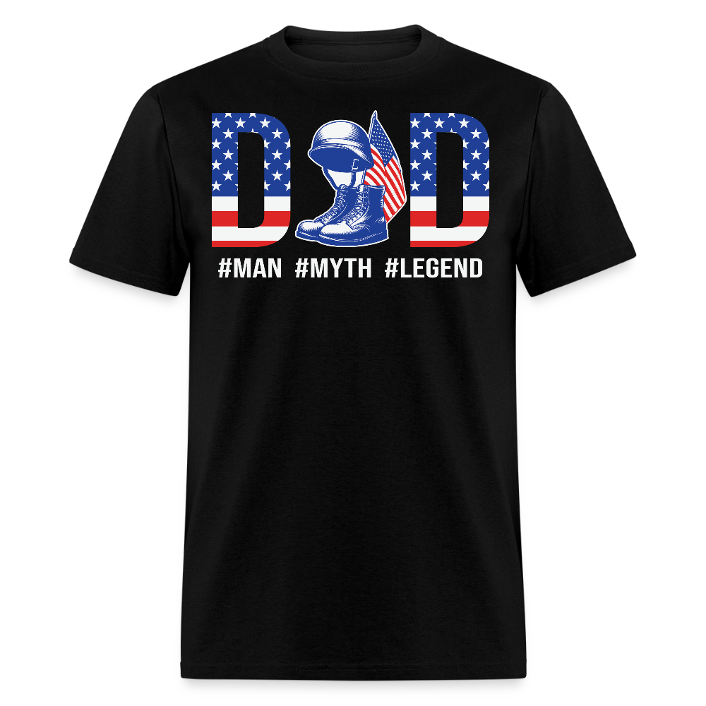 Man Myth Legend Dad Memorial Day T-shirt - black