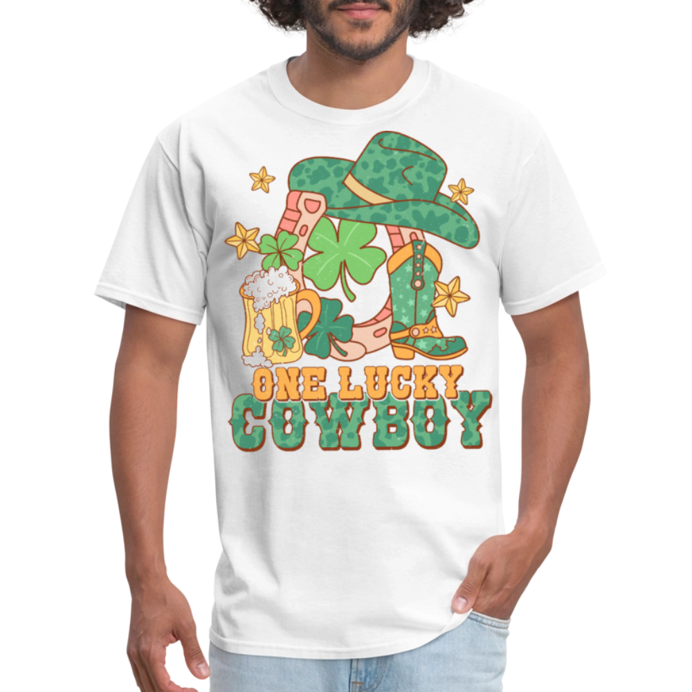 Lucky Cowboy St Patrick’s Graphic T-shirt - white