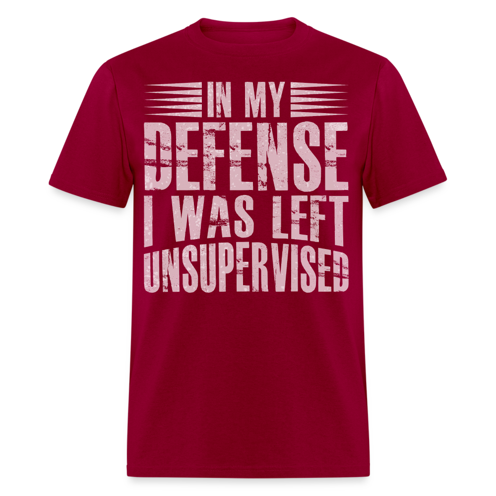 Unique In My Defense Graphic Tees Unisex Classic T-Shirt - dark red