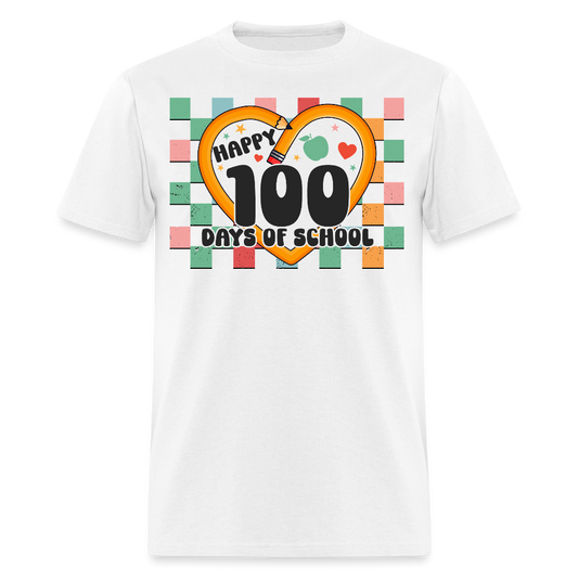100 Days of school Shirt For Teachers Unisex Tee - white