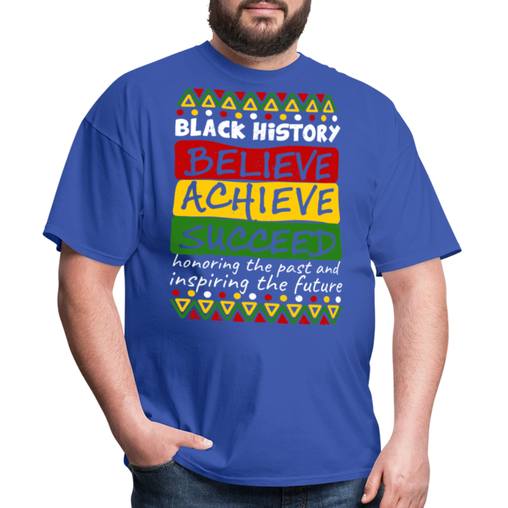 Black Culture Awareness Honoring The Past Inspiring The Future T-Shirt - royal blue