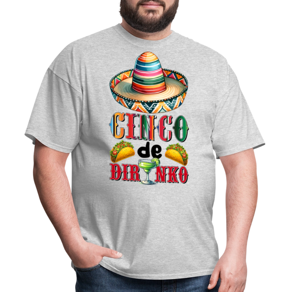 Funny Cinco de Mayo Drinking Shirt Mexican Fiesta Party T-shirt - heather gray