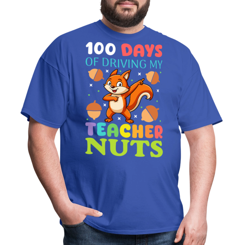 100 Days Of Driving My Teacher Crazy Shirt Funny School Teacher T-shirt - royal blue