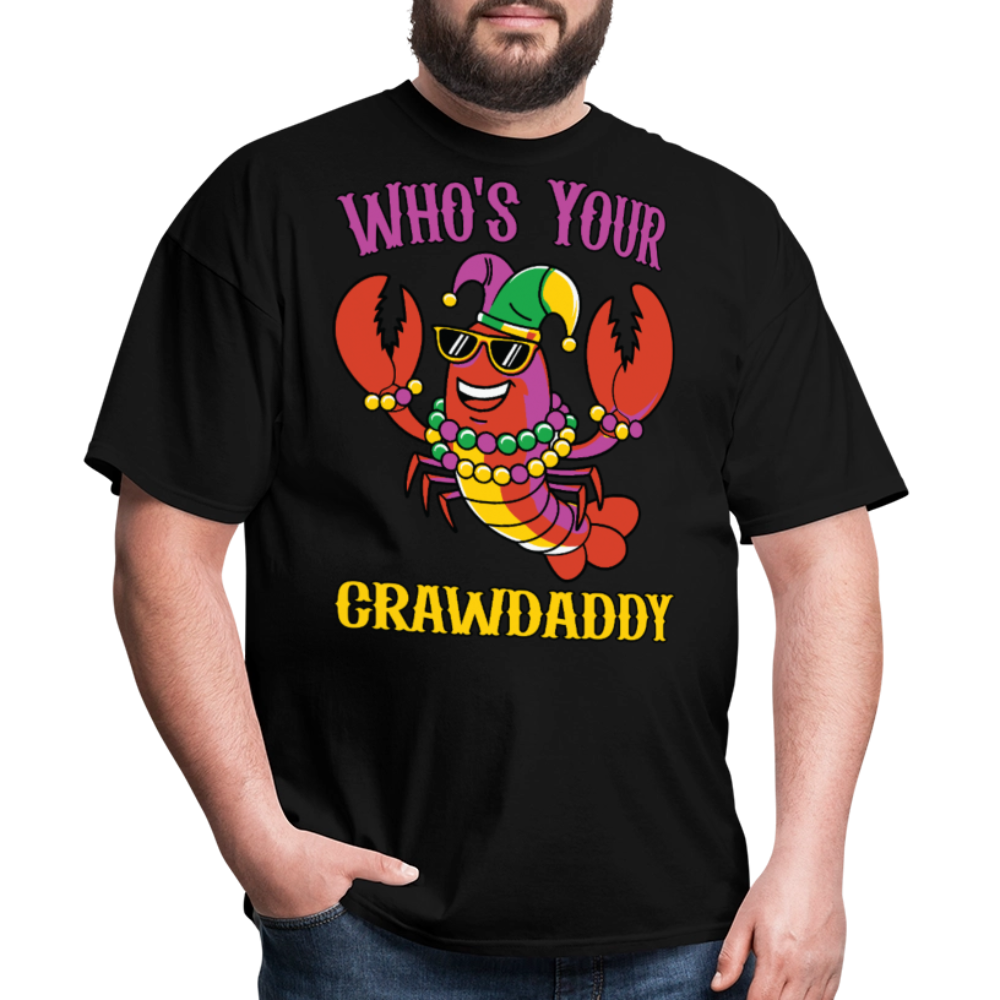 Crawfish Boil Party Outfit Who’s Your Crawdaddy Mardi Gras T-shirt - black