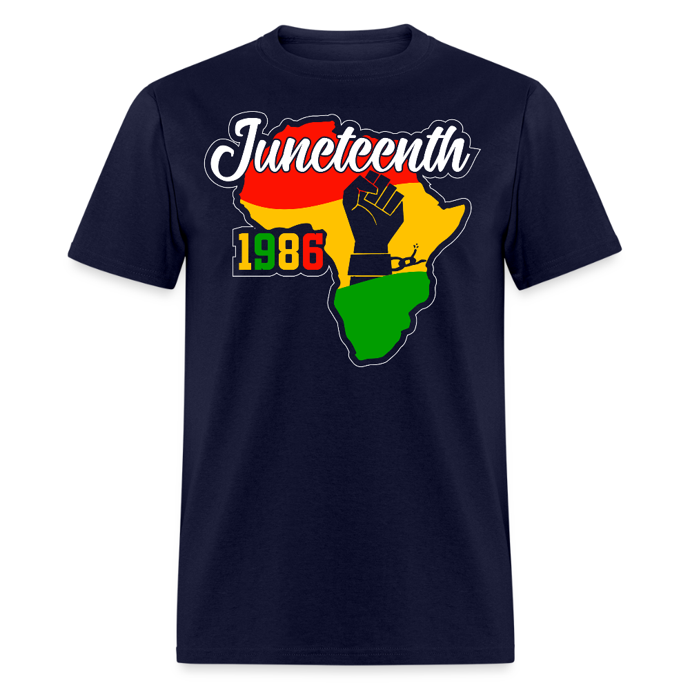 Juneteenth 1986 African Pride T-shirt - navy