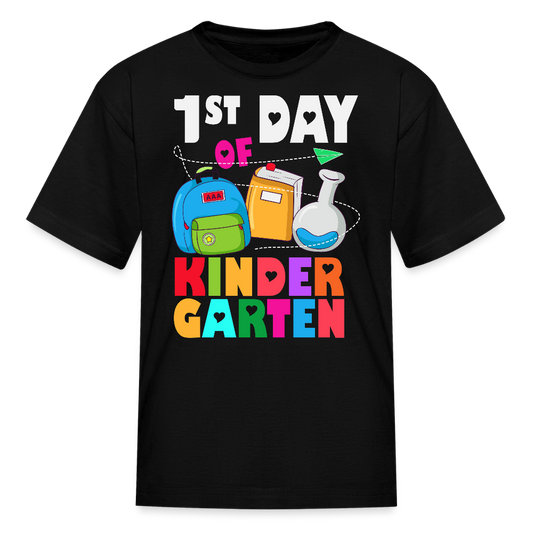 Colorful First Day Of Kindergarten T-Shirt - black