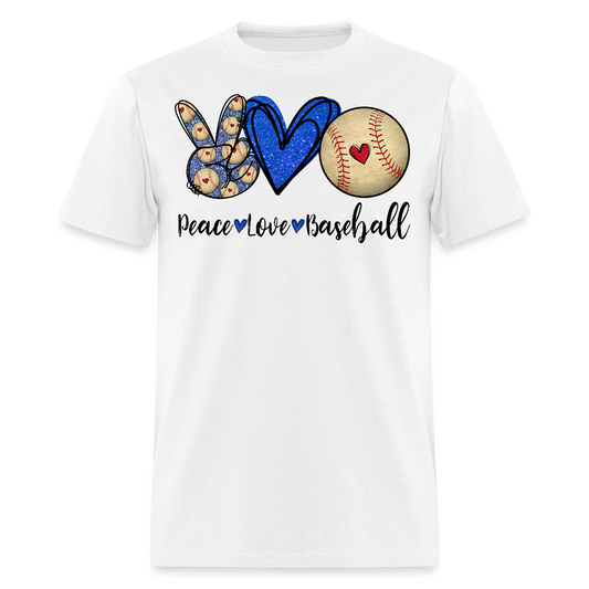 Peace Love Baseball Tee For Women Game Day T-shirt - white