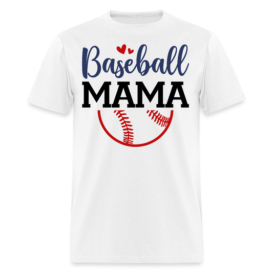 Funny And Stylish Baseball Mom T-shirt - white