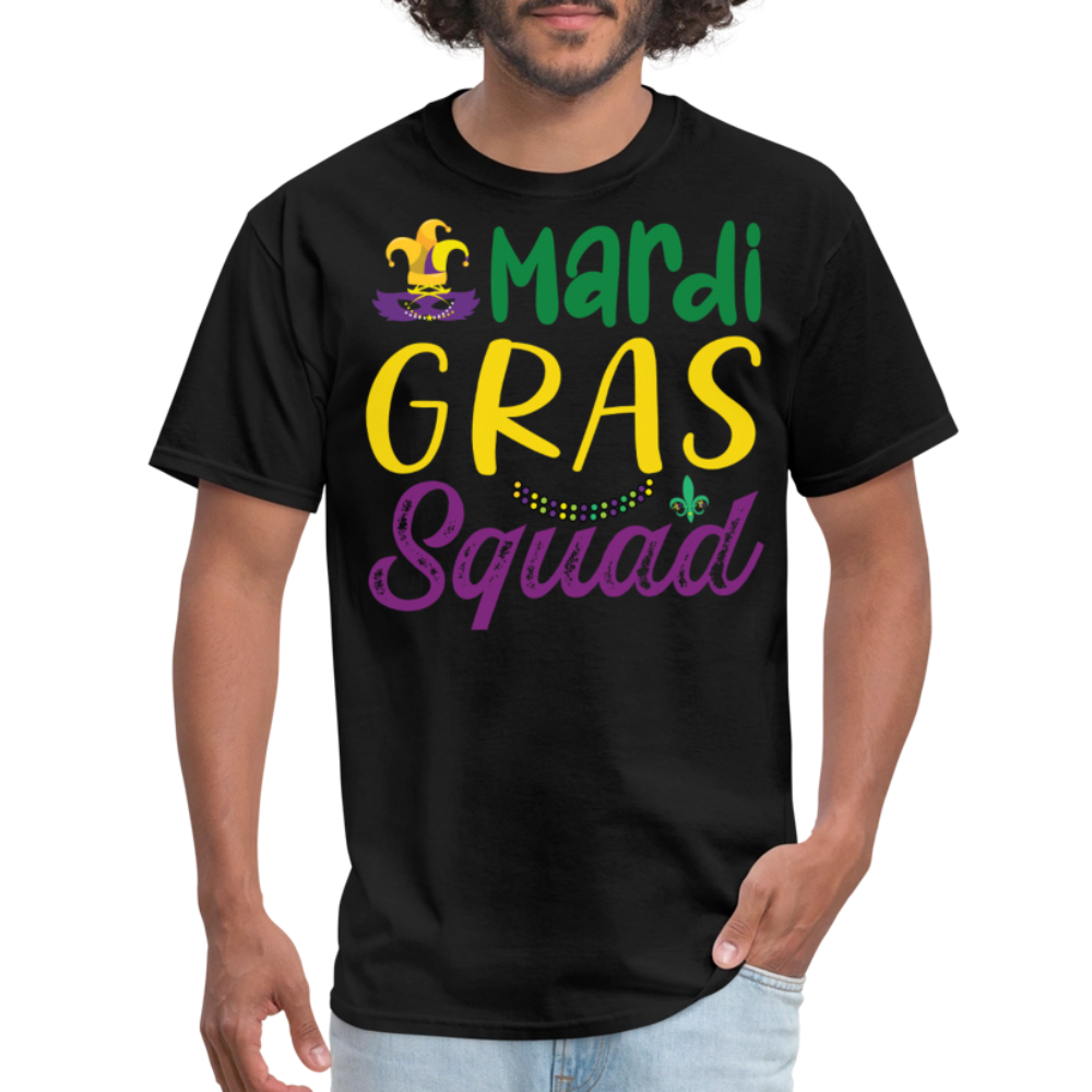 Mardi Gras Squad Shirts For Group Celebrations Funny Mardi Gras T-shirt - black