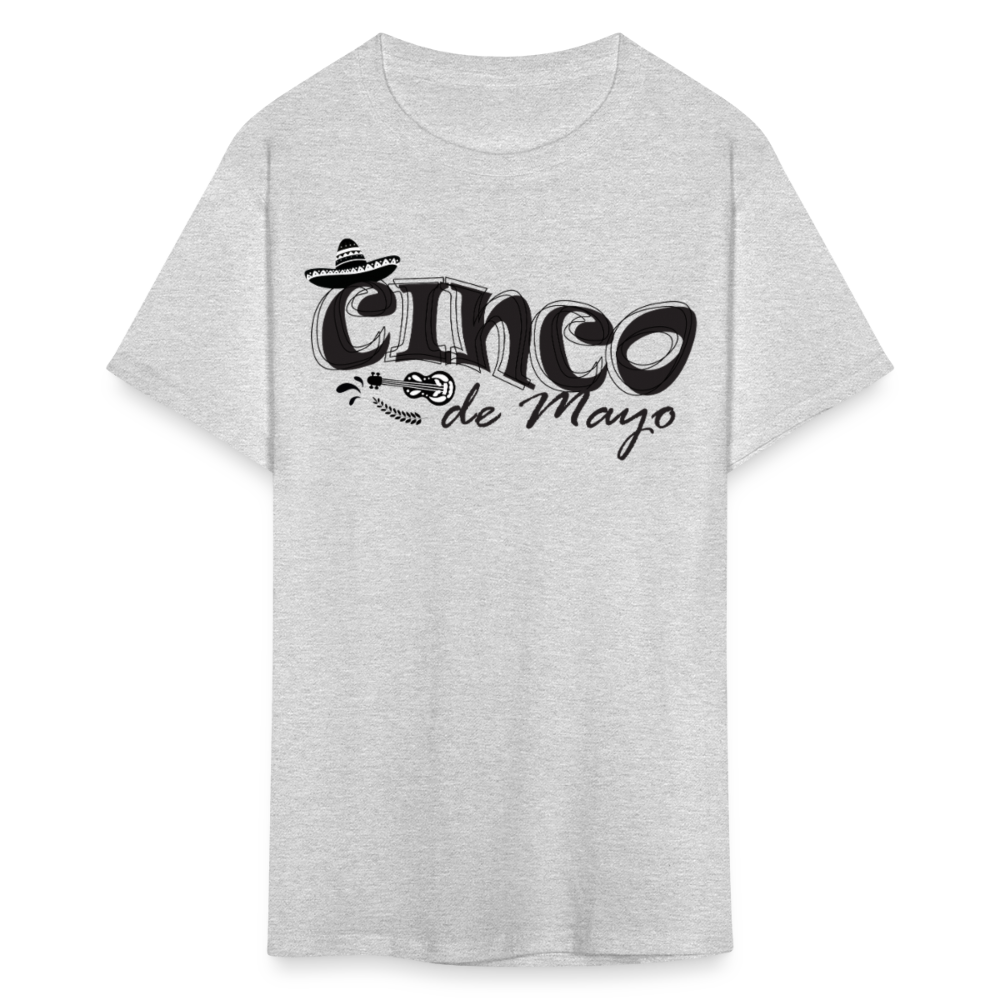 Funny Cinco de Mayo Graphic Tee Mexican Heritage Festival T-shirt - heather gray