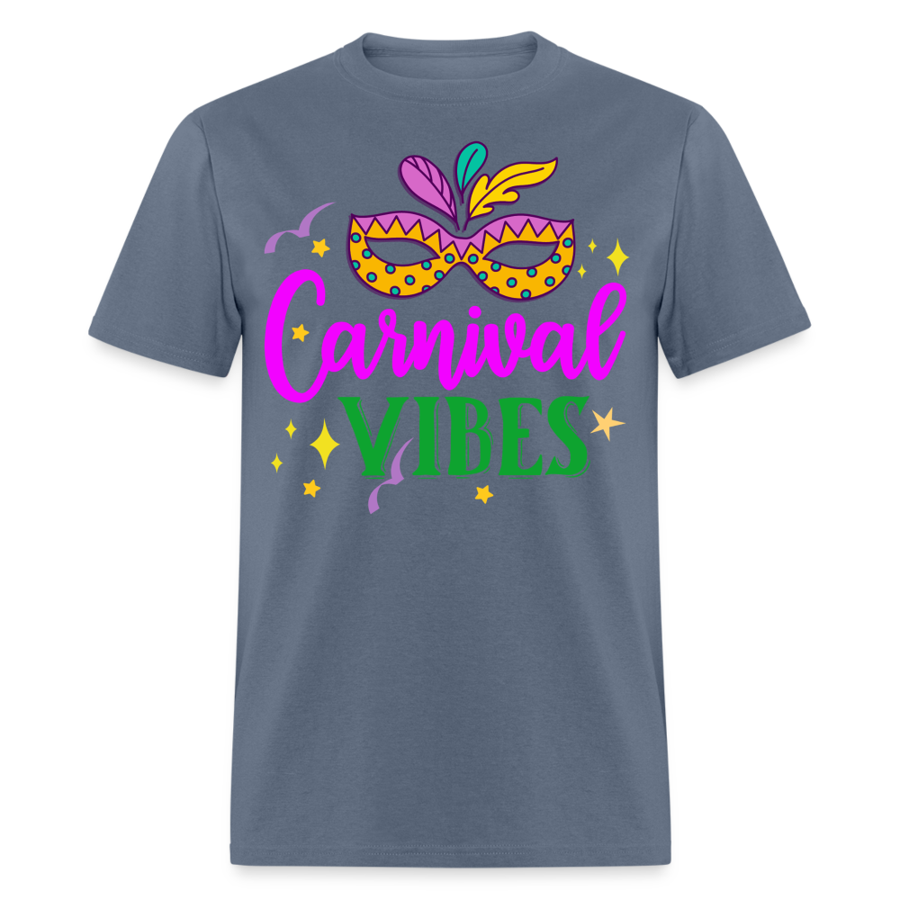 Masquerade Mask Festival Tee Mardi Gras Carnival T-shirt - denim