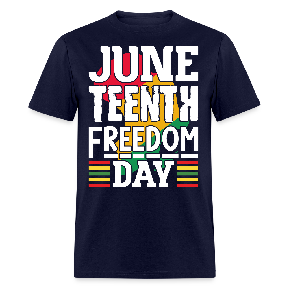 Juneteenth Freedom Day Black Heritage T-shirt - navy