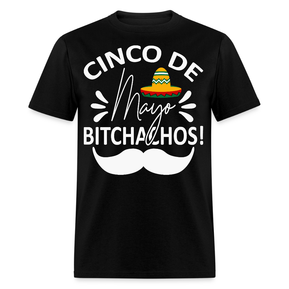 Cinco de Mayo Drinking Shirt with Mustache Funny Fiesta T-shirt - black