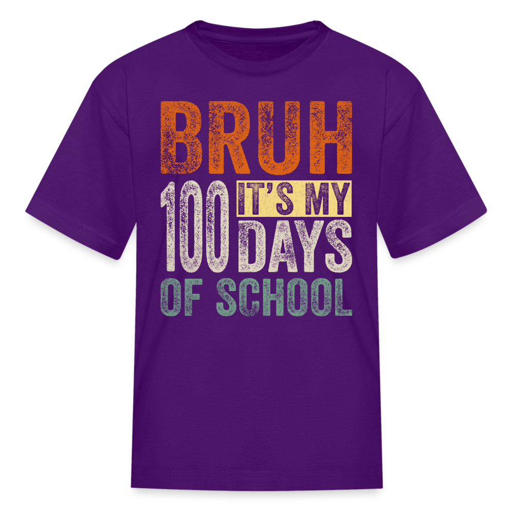 100 Days Of School Shirt For Kids School Milestone T-shirt - purple