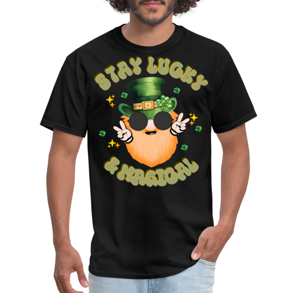 Stay Lucky And Magical Irish T-shirt - black