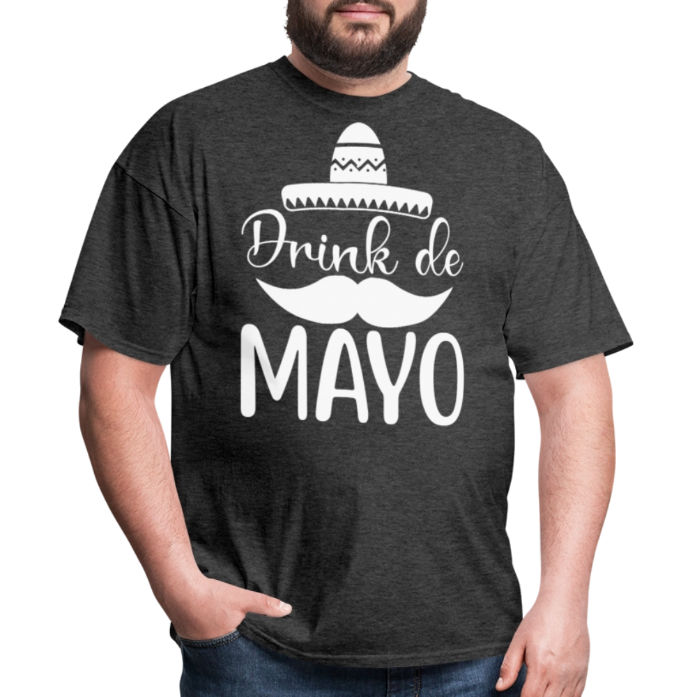 Drink De Mayo Party Shirt Cinco de Mayo Drinking T-shirt - heather black