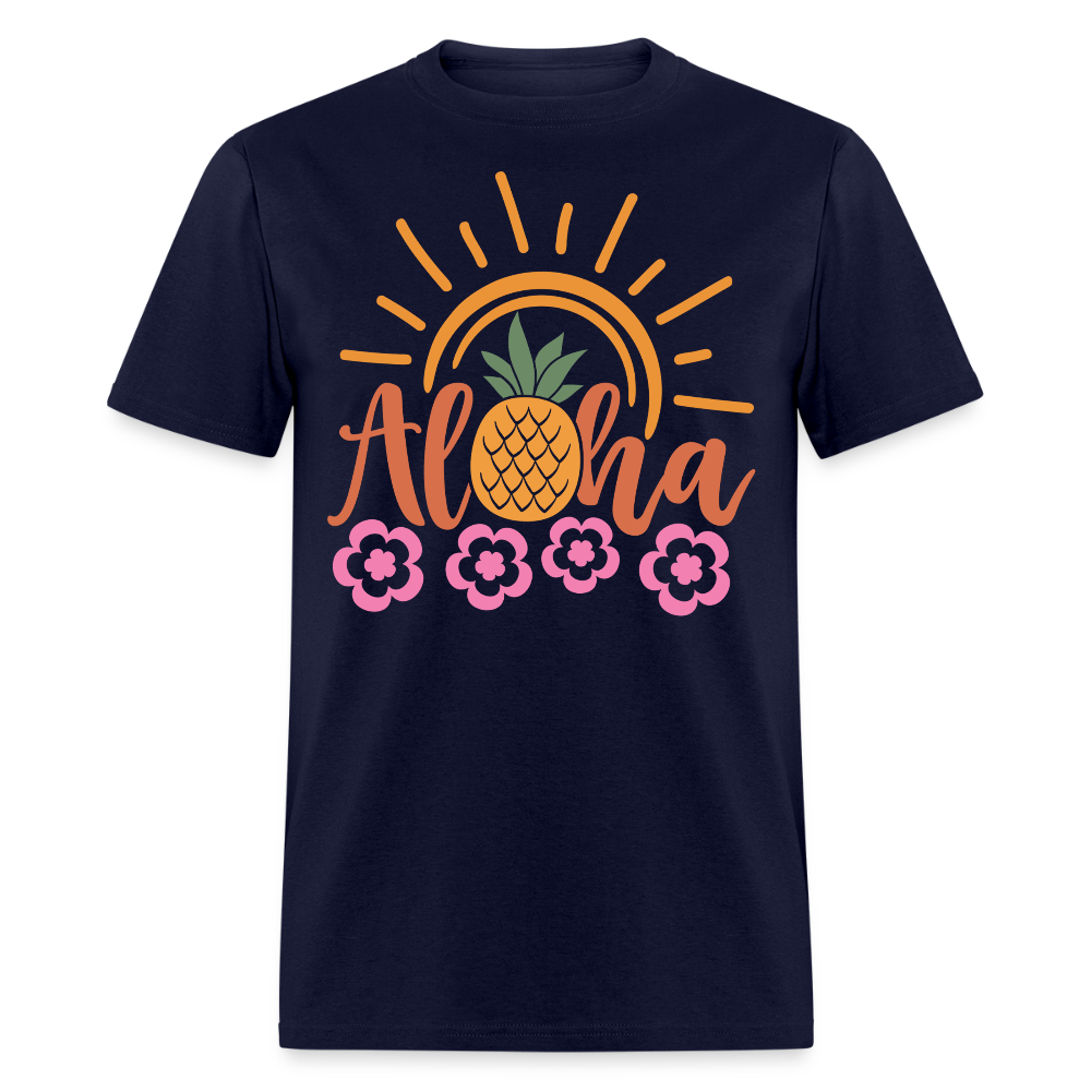 Cute Hawaiian Aloha Summer vacation Hawaii T-shirt - navy