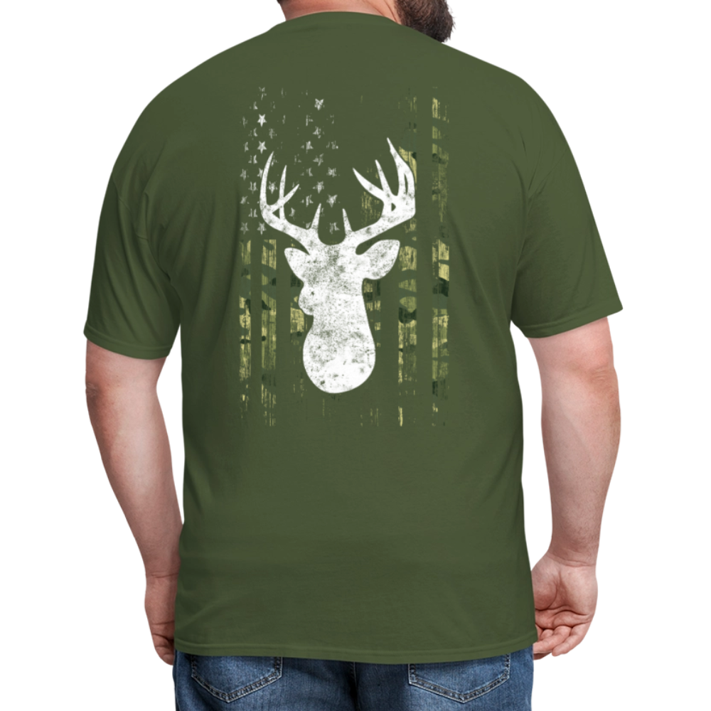 Camo American Flag USA Camouflage Unisex Classic T-Shirt - military green