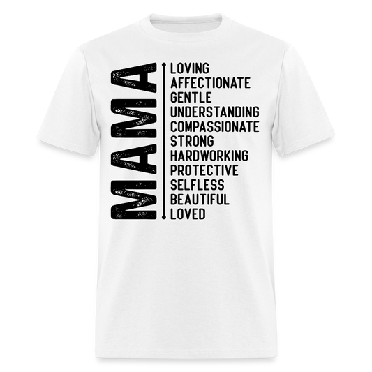 Sentimental Mom Graphic Tee Mama Definition T-shirt - white