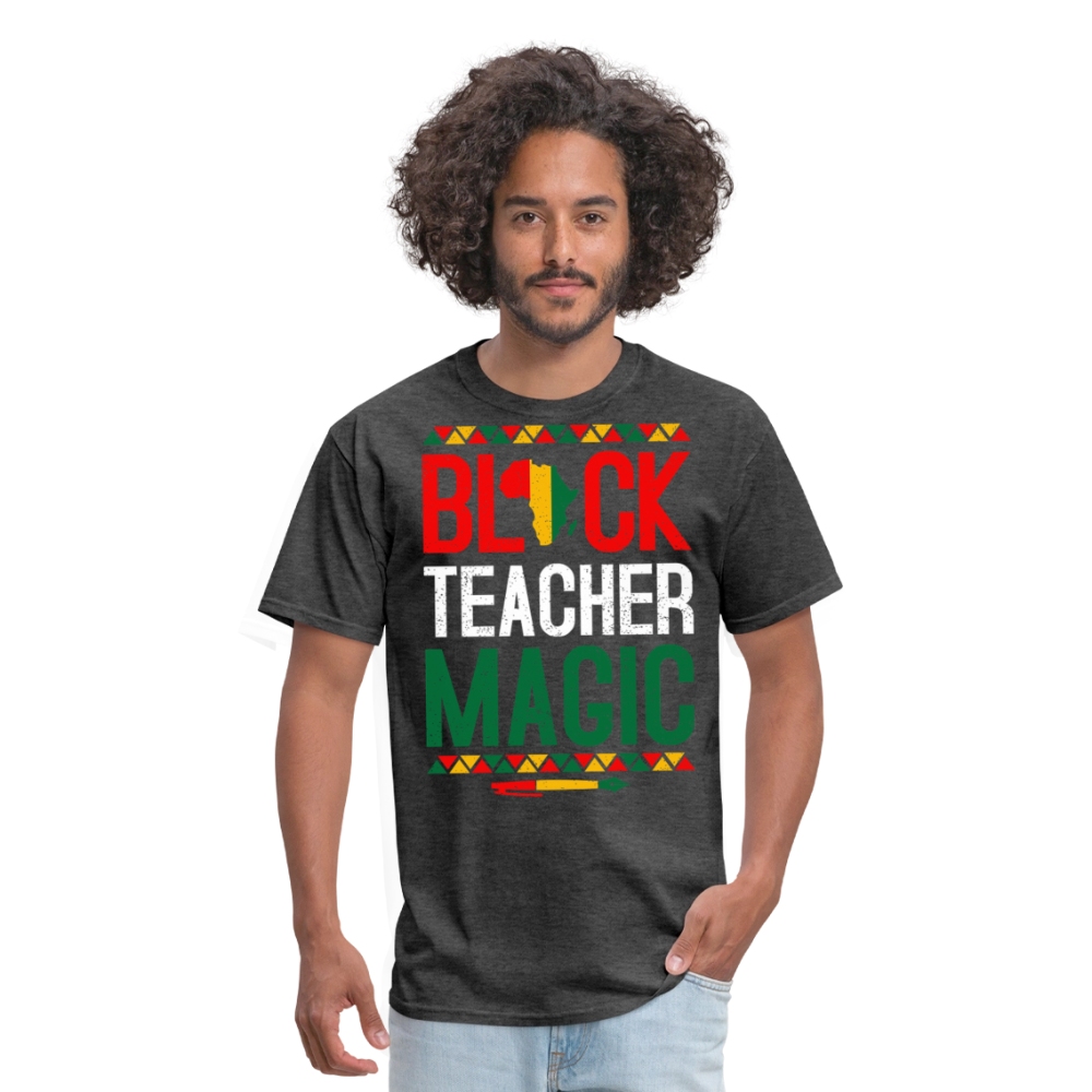 Cultural Heritage Tee Black Teacher Magic T-shirt - heather black