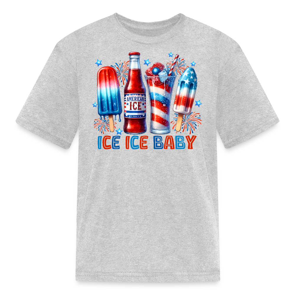 Red White Blue Patriotic Ice Cream T-Shirt - heather gray