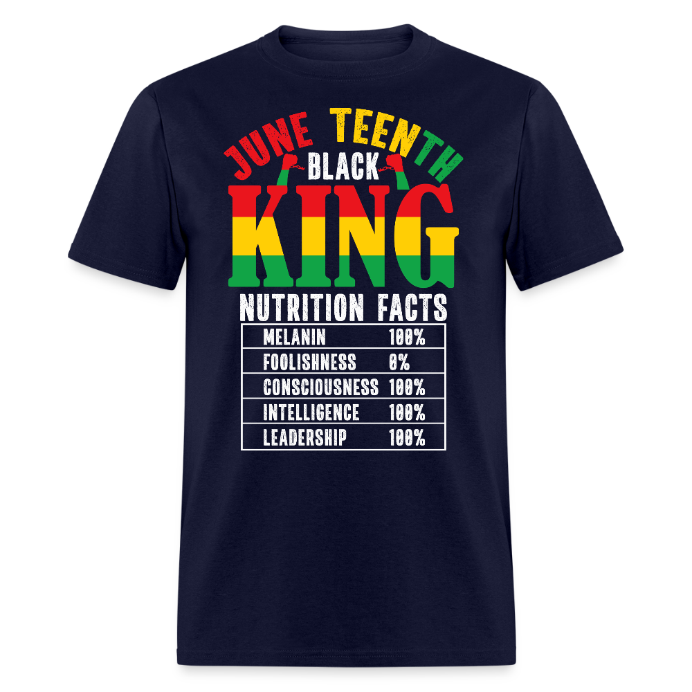 Juneteenth Black King Melanin Pride T-shirt - navy