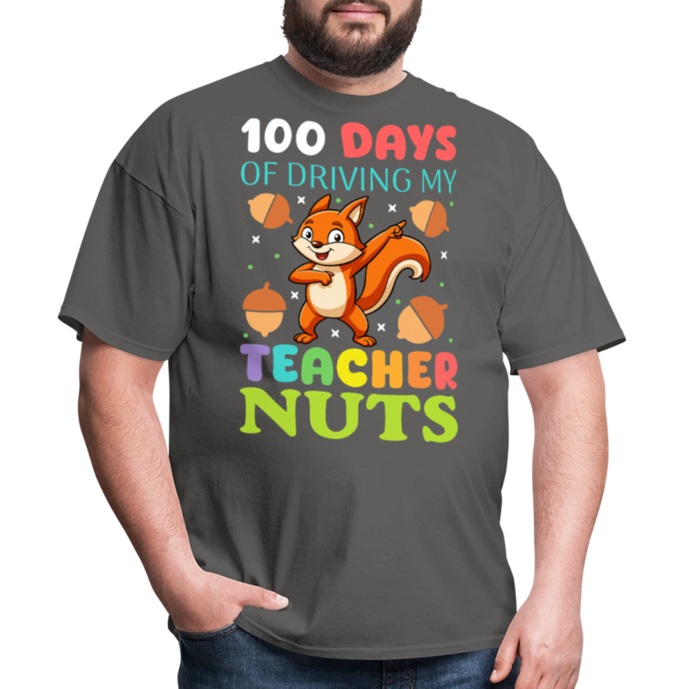 100 Days Of Driving My Teacher Crazy Shirt Funny School Teacher T-shirt - charcoal