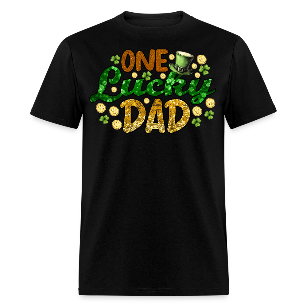 One Lucky Dad St Paddy’s Day T-shirt - black