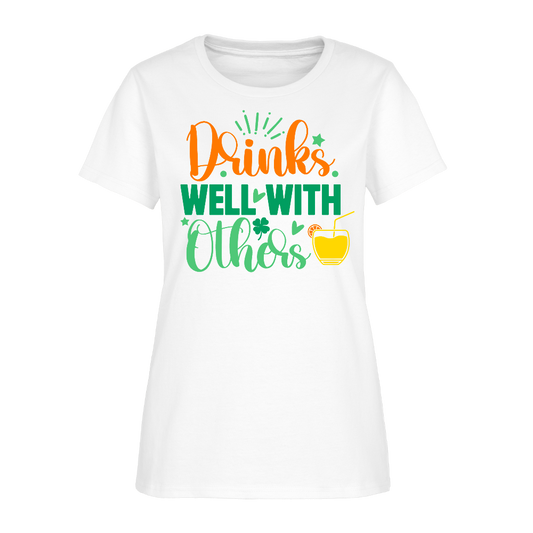 Funny Women's Drinking Quote T-Shirt - white