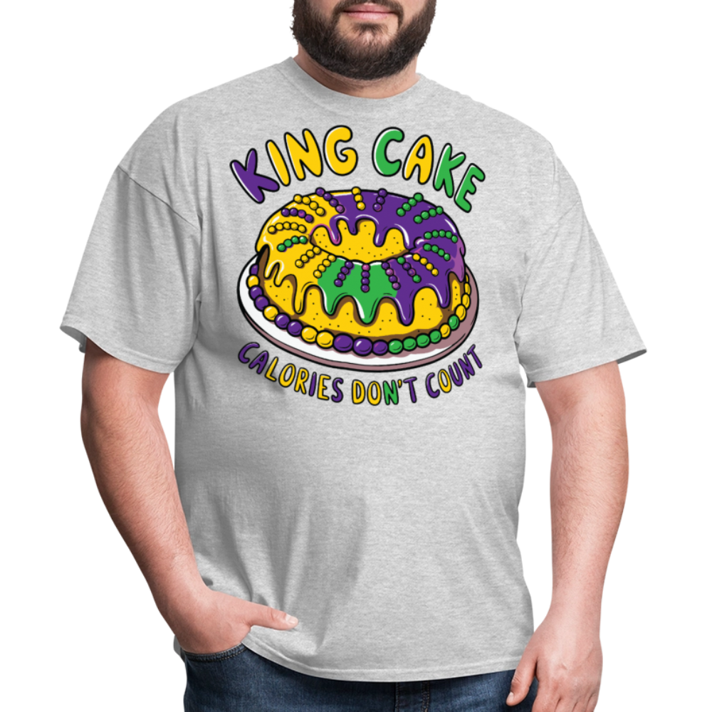 Fat Tuesday Celebration Mardi Gras King Cake T-shirt - heather gray