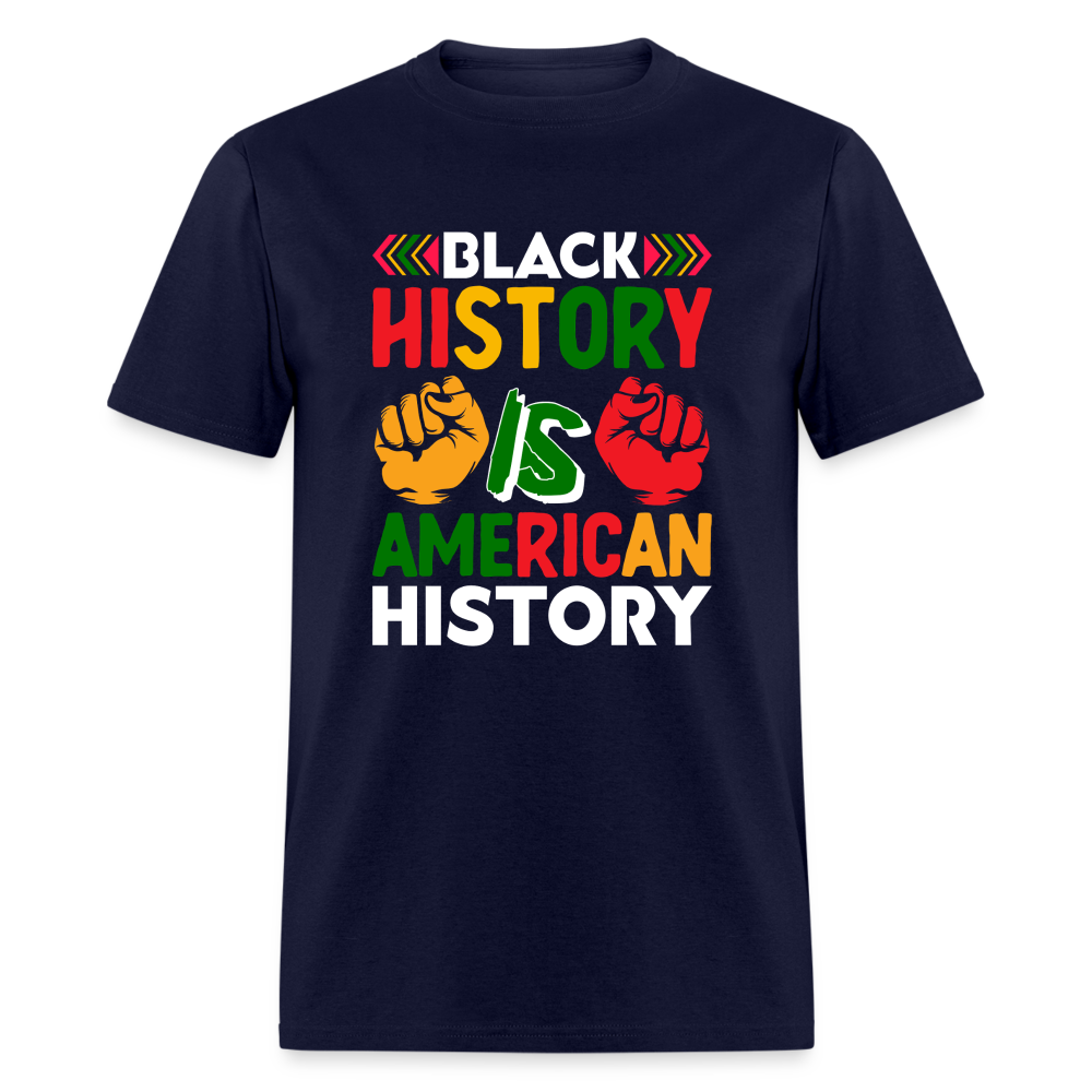 Black History is American History shirt African American Culture T-shirt - navy