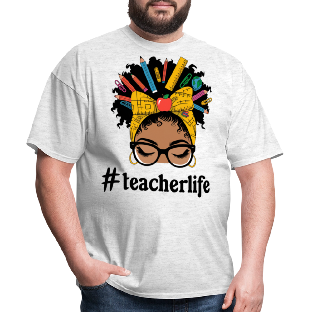 Funny Teacher Life Tee For Women Teacher Appreciation Gift T-shirt - light heather gray