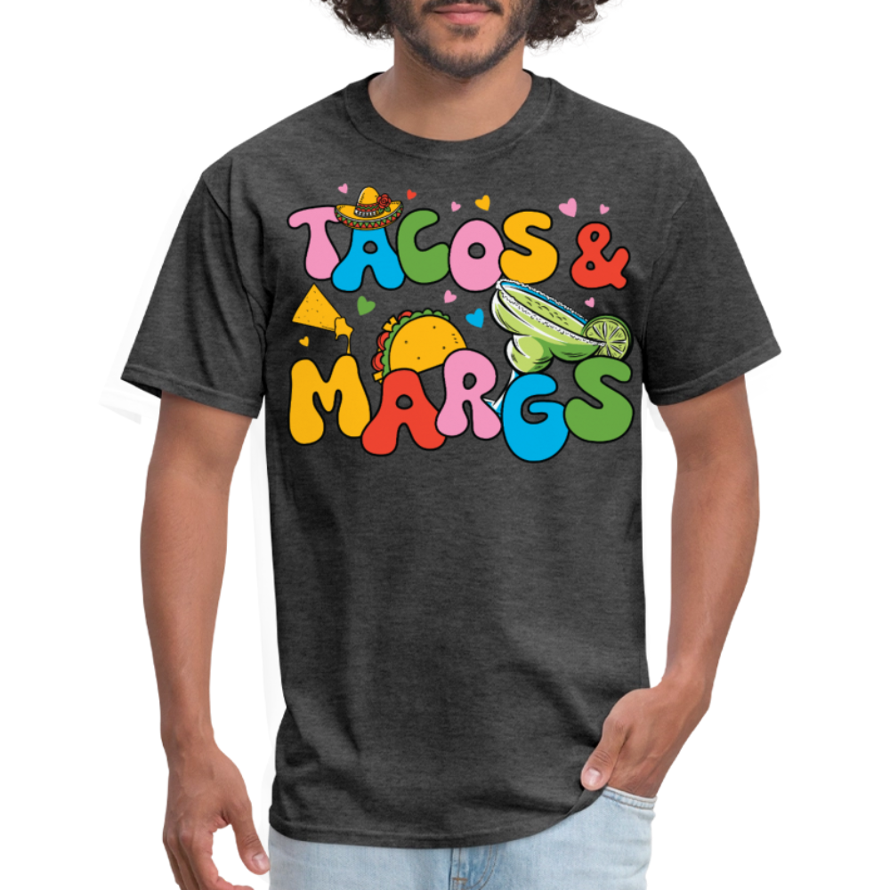 Funny Tacos And Margaritas Tee For Party Lovers T-shirt - heather black